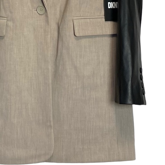 DKNY Mixed Media Tailored Jacket - Picture 4 of 14
